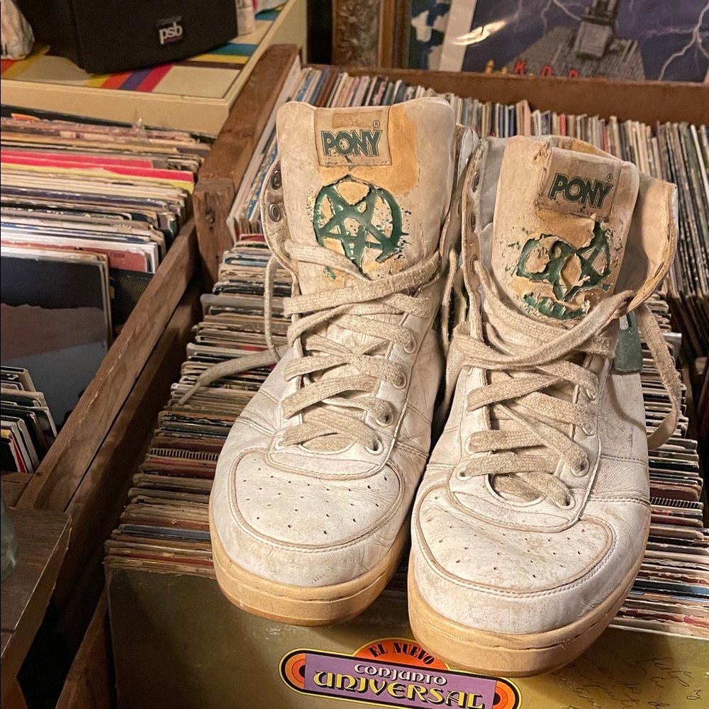 Pony one of a kind hand screened High-Top Sneakers